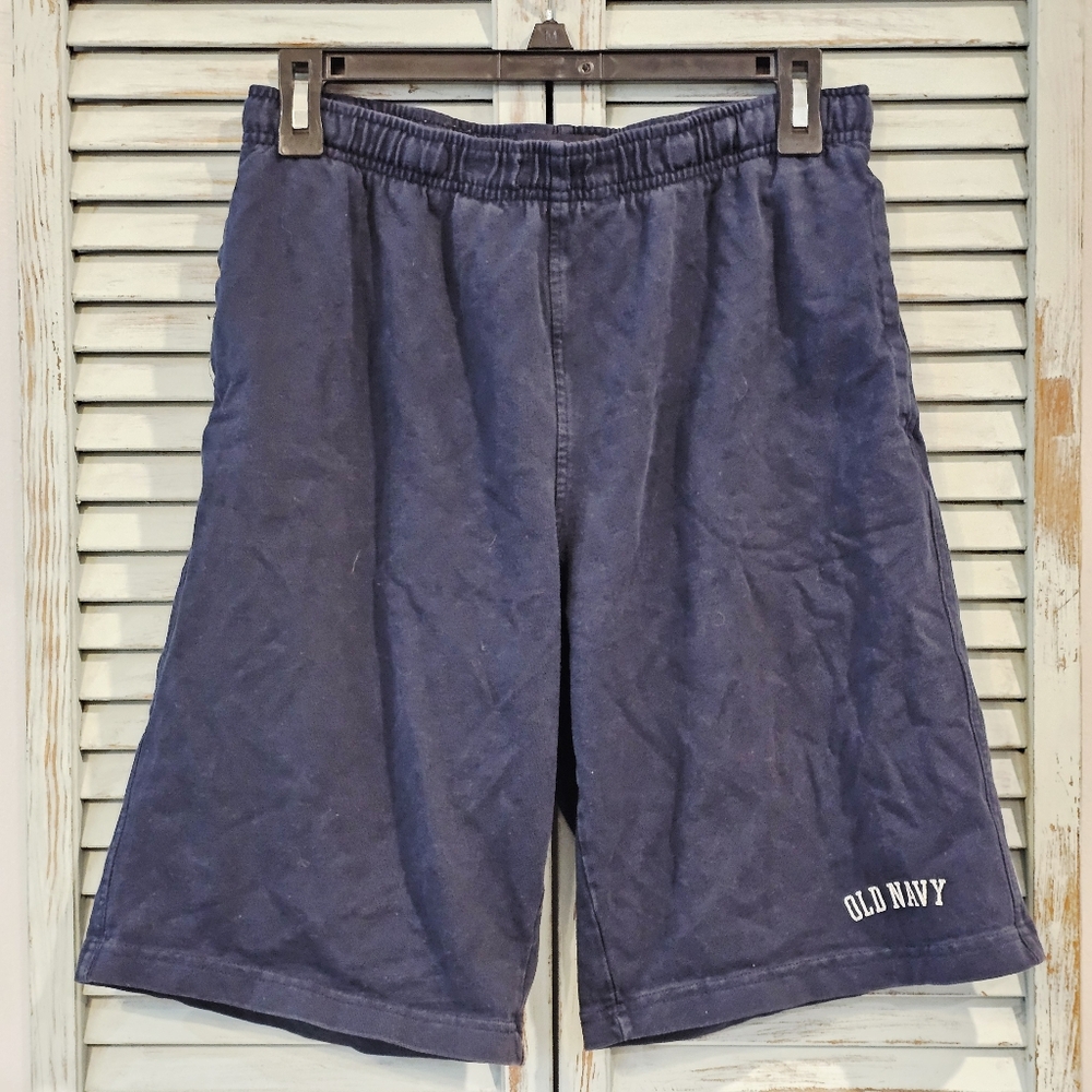 VINTAGE OLD NAVY BASIC REG ISSUE A GYM SHORTS Mens XL Navy Blue Y2K Athleisure